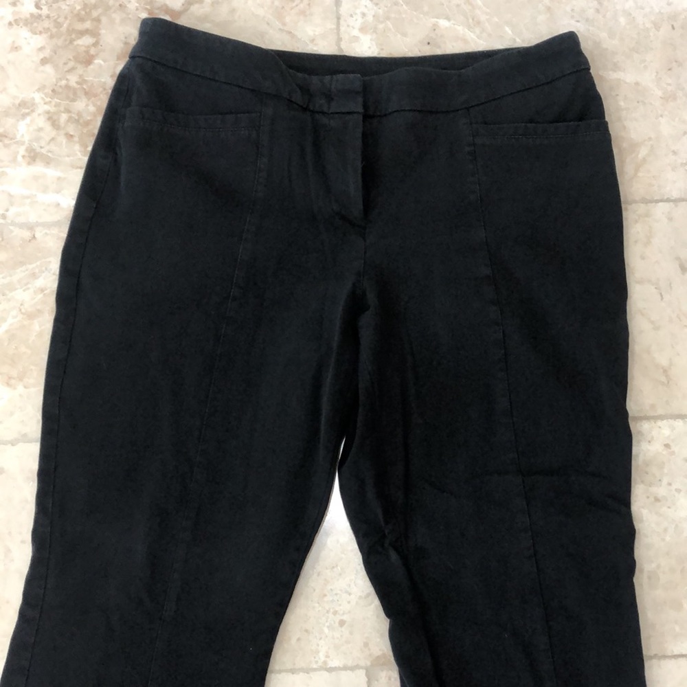 Investments 6th Ave Straight Leg Mid Rise Stretch Black Pant - Picture 5 of 7